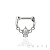 CZ LACEY EDGE INFINITE FILIGREE SIDE SEPTUM HINGED CLICKER
